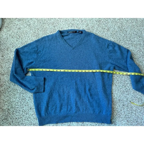 NORTHERN ISLES 100% CASHMERE sweater, XL, V Neck - Picture 7 of 10